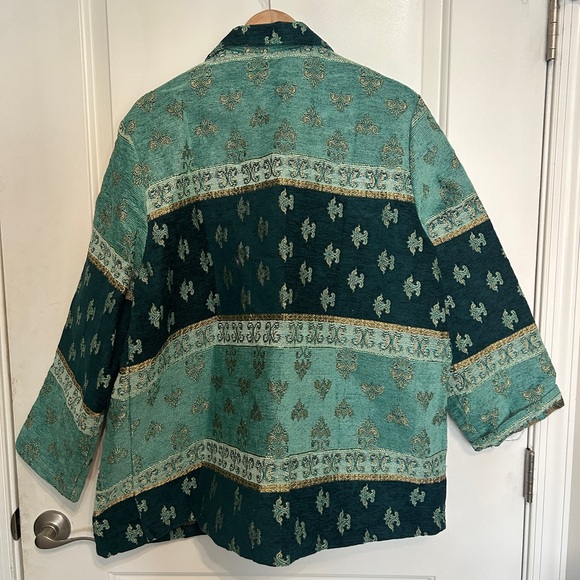 Sag Harbor Women’s XXL Plus Size 18 Colorful Blue Jacket - Picture 2 of 6